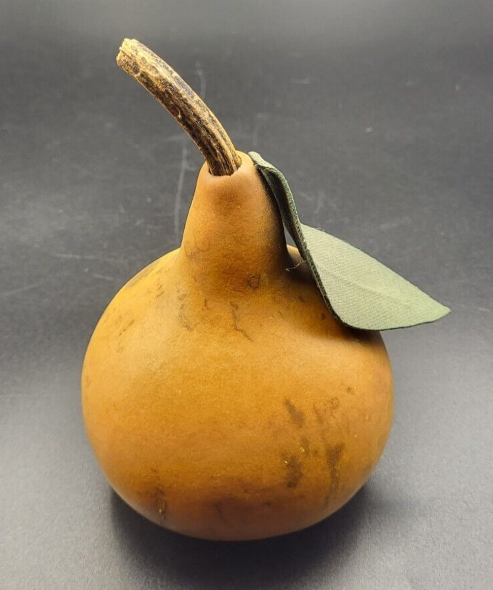 Vintage Decorative Pear Shaped Gourd Decor 7.5" Tall YK
